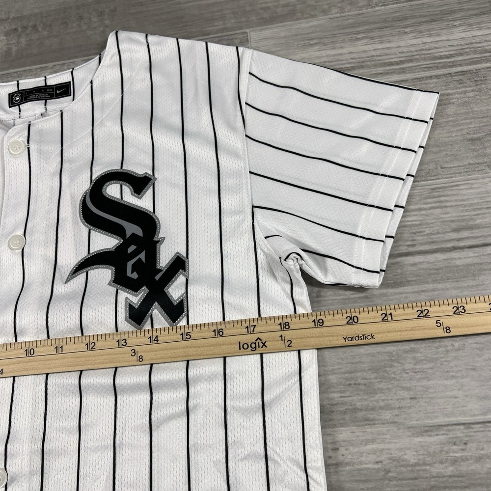 Nike Chicago White Sox MLB Yoan Moncada White Jersey Youth Large 14/16 $125 NEW - Picture 7 of 10